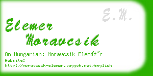 elemer moravcsik business card